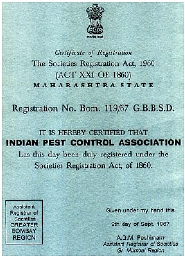 IPCA Certificate of Registration